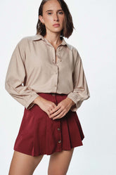 GATHERED SLEEVE SHIRT